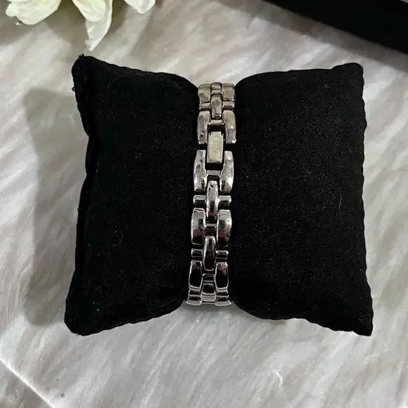 Fossil F2 ES8823 Stainless Steel Analog Quartz Silver Link Bracelet Wrist Watch - Picture 3 of 15